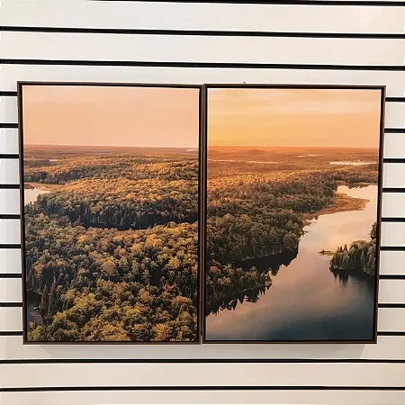 PAR DE QUADROS TELA CANVA PAISAGEM 90X1,20M