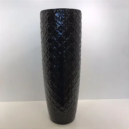 VASO DE CHÃO  EM CERAMICA PRETO