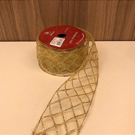 FITA ARAMADA DECORADA DOURADA