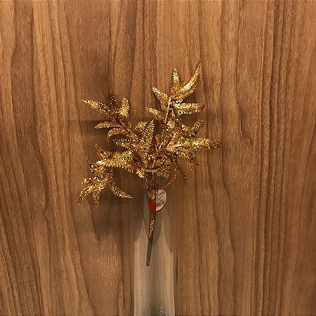 PICK FOLHAS GLITTER DOURADO