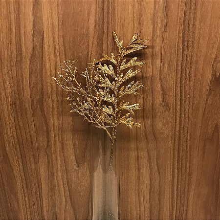 HASTE ENFEITE DOURADO GLITTER