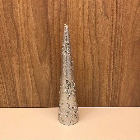 VELA DECORATIVA NATALINA PRATA