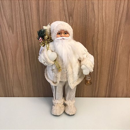PAPAI NOEL DECORATIVO ROUPA BRANCA