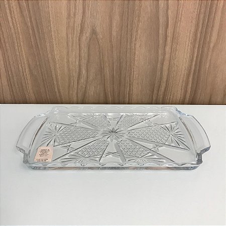 BANDEJA RETANGULAR DE CRISTAL