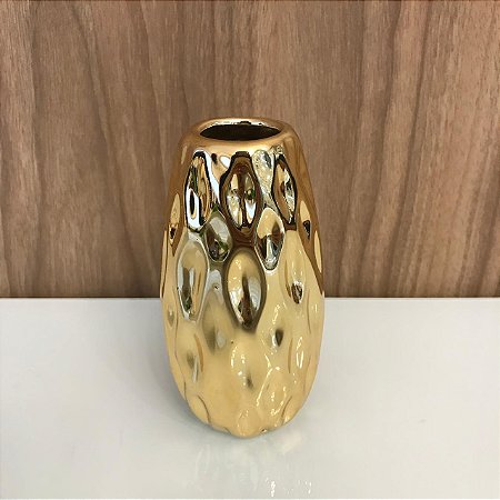 MINI VASINHO DOURADO DE CERAMICA
