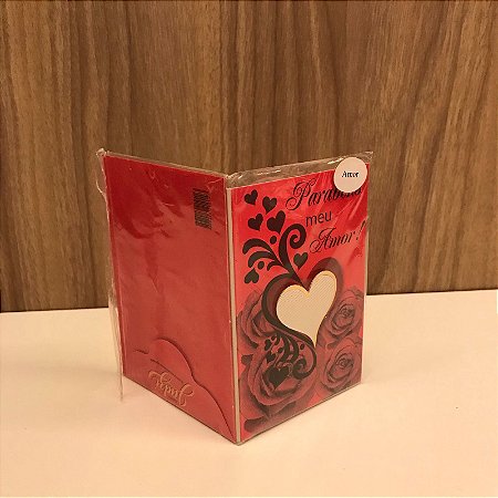 CARTÃO COM ENVELOPE - PARABÉNS MEU AMOR!