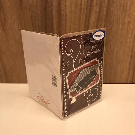 CARTÃO COM ENVELOPE - PARABÉNS PELA A FORMATURA!