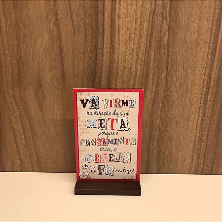 PLAQUINHA COM BASE - VÁ FIRME NA DIREÇÃO ...