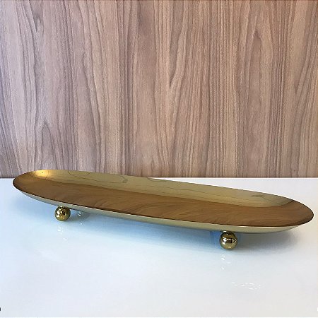 CENTRO DE MESA EM AÇO INOX DOURADO