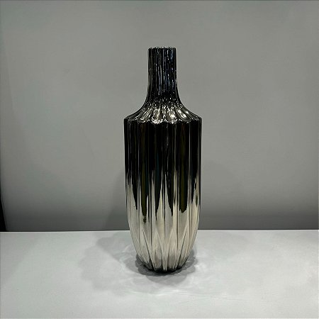 VASO GARRAFA PRATA DE CERAMICA PEQUENO