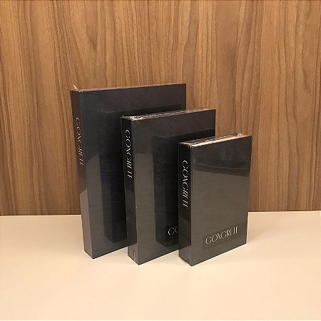 CAIXA LIVRO CONCRETE G 35x25,5cm M 30x20,5cm P 25x15cm