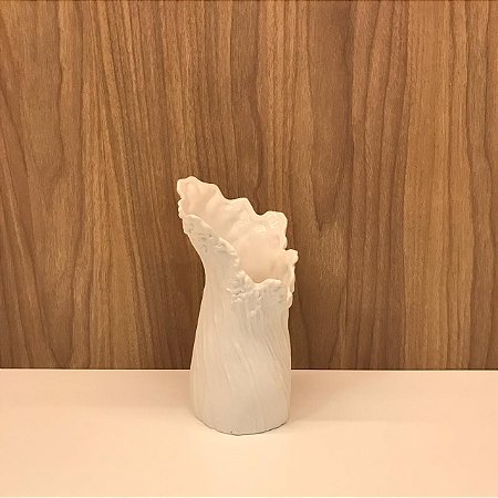 VASO DECORATIVO DE PORCELANA BRANCO PEQUENO
