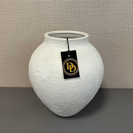 VASO BRANCO FOSCO DE CERAMICA  PEQUENO