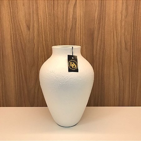 VASO BRANCO FOSCO DE CERAMICA  GRANDE