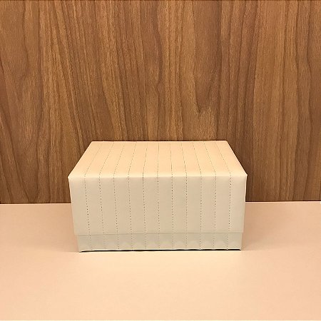 CAIXA MDF COM REVESTIMENTO EM PU BRANCO  GRANDE