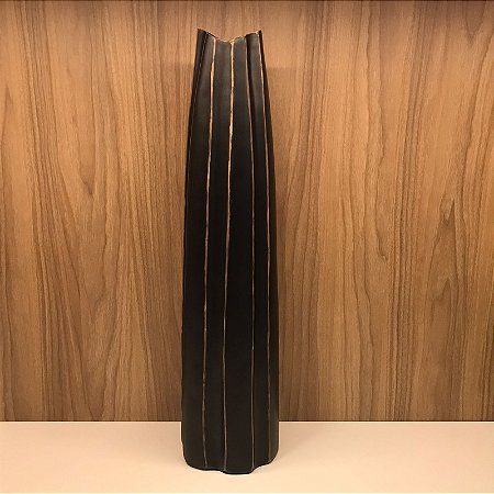 VASO PONTY PRETO DE RESINA - GRANDE .