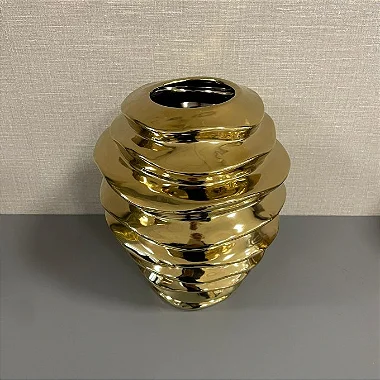 VASO DOURADO DE CERAMICA  GRANDE