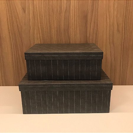 CAIXAS PARA PRESENTES RETANGULAR CINZA.