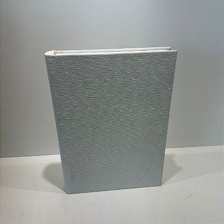 CAIXA LIVRO BRANCA TEXTURIZADA EM PU