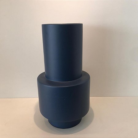 VASO COM ANEL CILINDRICO AZUL BIC FOSCO