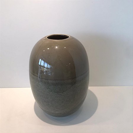 VASO DE CERAMICA MARROM  MEDIO
