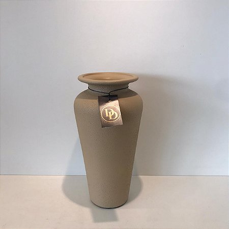 VASO GARRAFA AURORA BEGE AREIA GRANDE 31X17CM