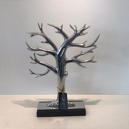 ESCULTURA ARVORE ANDIRA EM ALUMINIO 37X27CM