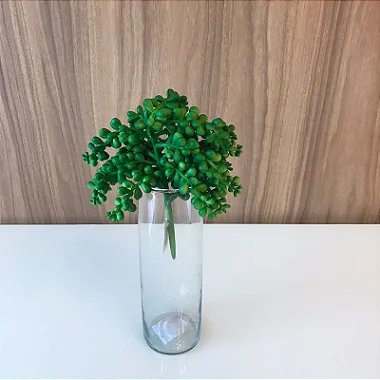 BUQUE CACHO ERVILHA VERDE EM SILICONE