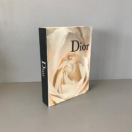CAIXA LIVRO DIOR FLOR PEQUENA 25X19CM