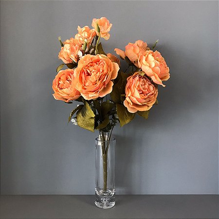 BUQUE DE ROSAS SALMÃO COM COMPLEMENTO