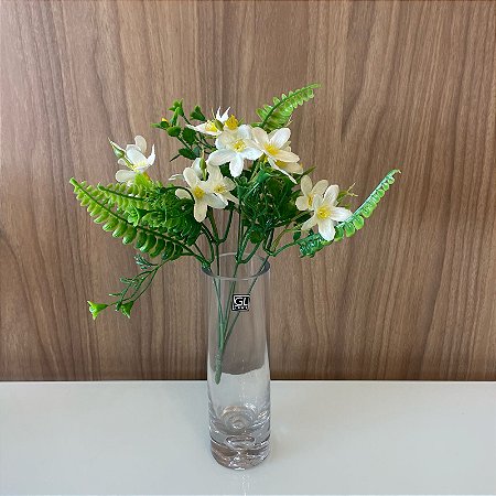 BUQUE MINI FLORES BRANCAS 34CM