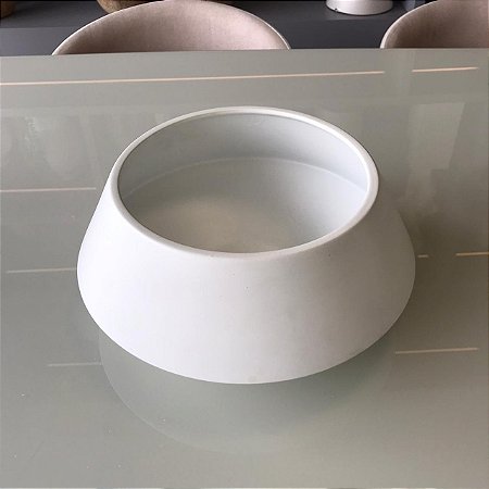 FLOREIRA DE CERAMICA BRANCO FOSCO PEQUENA 15X30CM