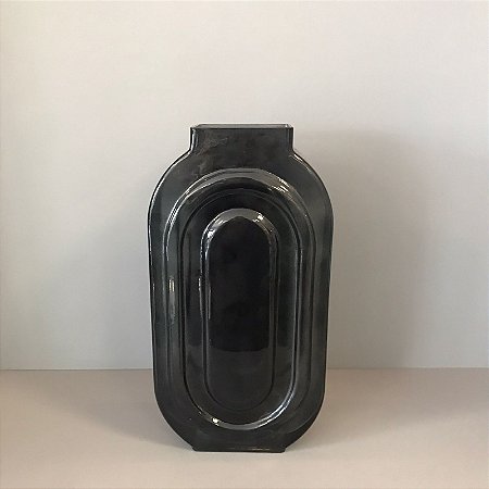 VASO DE VIDRO PRETO GRANDE