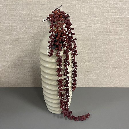 PENDENTE SUCULENTA ROXO 72CM
