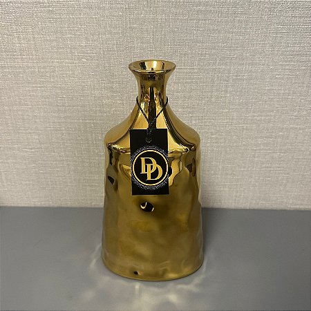 VASO GARRAFA DE CERAMICA DOURADO GRANDE