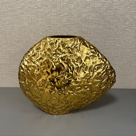VASO DE METAL DOURADO GRANDE