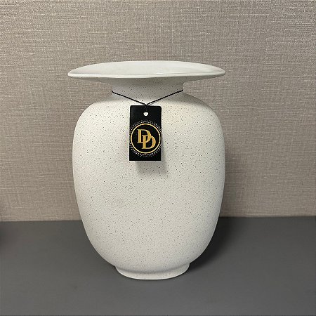 VASO DE CERAMICA BRANCO GRANDE