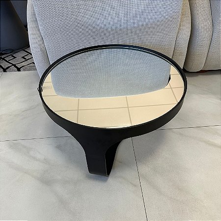 MESA DE CENTRO ORGANICO COM TAMPO EM ESPELHO