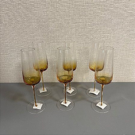 CONJUNTO COM 6 TAÇAS PARA CHAMPAGNE 220ML