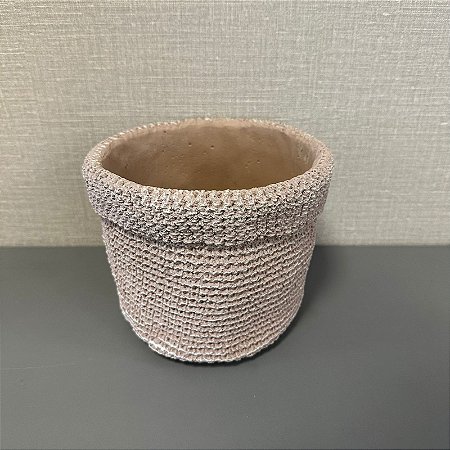 CACHEPOT DE CIMENTO ROSA ESCURO GRANDE