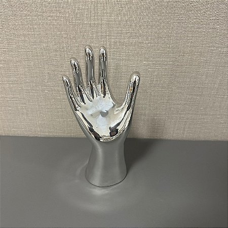 ESCULTURA MÃO PRATA
