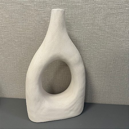 VASO E CERAMICA BRANCO G 47CM