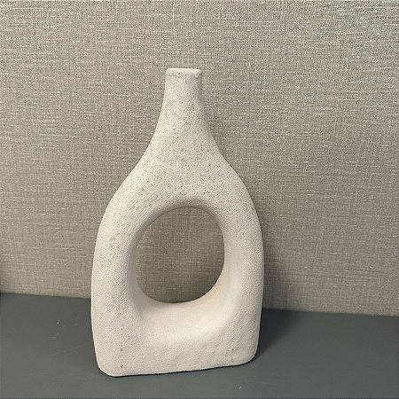 VASO E CERAMICA BRANCO P 35CM