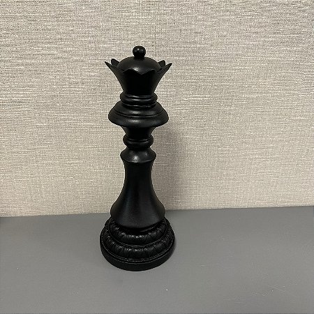 ESCULTURA XADREZ PRETA 35CM