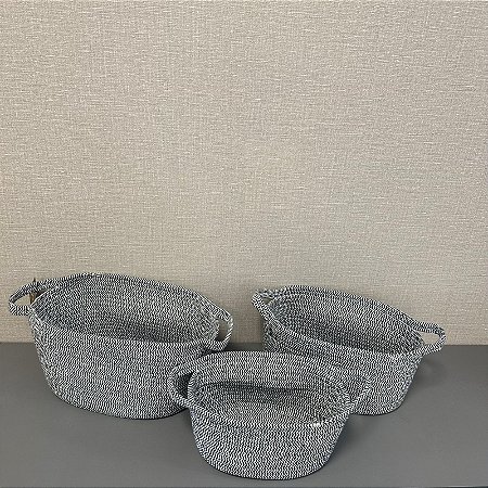 CESTO EM CORDAS DE ALGODAO 3 PCS