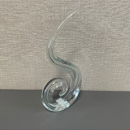 ADORNO DE MURANO TRANSPARENTE SNAIL 32CM