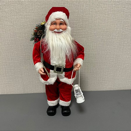 BONECO NATAL PAPAI NOEL 46CM VERMELHO