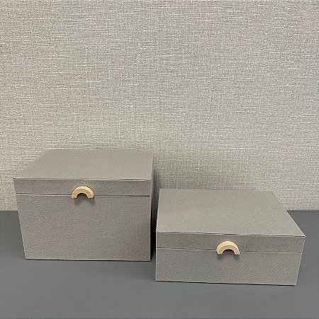 CAIXA EM MDF REVESTIMENTO EM LINHO