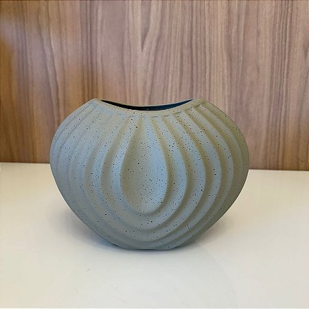 Vaso Harmonia Verde Fosco com Pintinhas 19x18cm