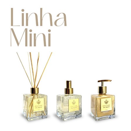 Linha Mini Cubo Difusor e Sabonete Liquido Dourado 550ml